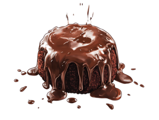 Chocolate lava cake on png (6).png