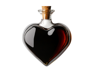 chocolate syrup in Heart shaped on png