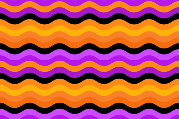Seamless pattern of identical multi-colored wavy stripes