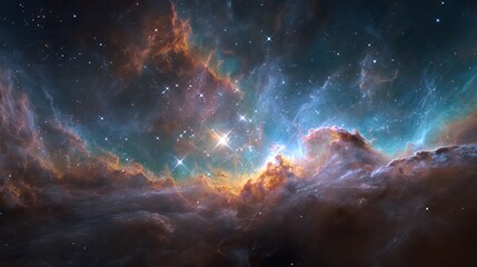 Fototapeta premium Explore the cosmos stunning nebula galaxy space background wallpaper hd for desktop and mobile screens