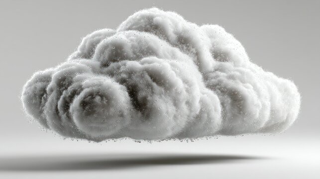 Realistic Cloud with Water Droplets A Detailed and Textured Illustration of Atmospheric Phenom