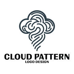 Cloud Pattern Vector Logo Design