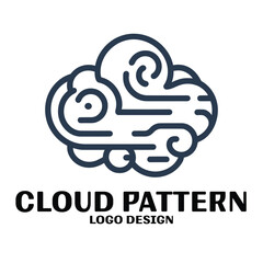 Cloud Pattern Vector Logo Design