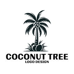 Coconut Tree Vector Logo Design