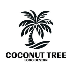 Fototapeta premium Coconut Tree Vector Logo Design