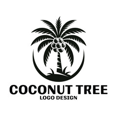Fototapeta premium Coconut Tree Vector Logo Design