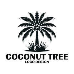 Fototapeta premium Coconut Tree Vector Logo Design