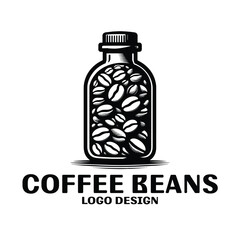 Coffee Beans Vector Logo Design