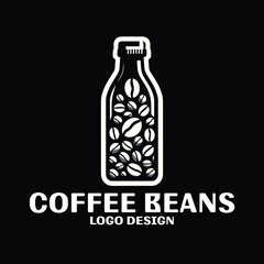 Coffee Beans Vector Logo Design