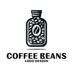 Coffee Beans Vector Logo Design