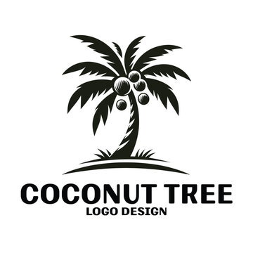 Coconut Tree Vector Logo Design