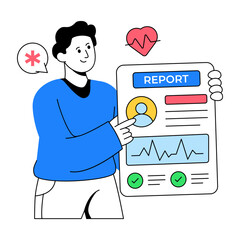 Trendy vector design of patient report
