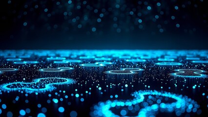 bioluminescent plankton abstract pattern