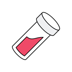 Blood Sample Tube Vector icon