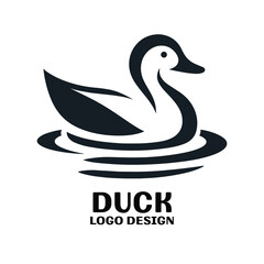 Naklejka premium Duck Vector Logo Design
