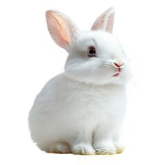 Obraz premium White rabbit cute bunny pet animal adorable easter bunny rabbit isolated on transparent background