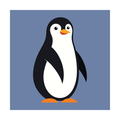 Cute cartoon penguin illustration with simple design for educational and decorative purposes
