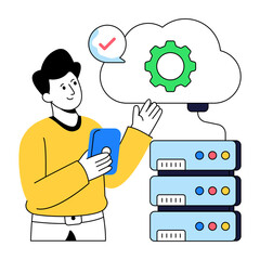 An illustration design of cloud server management