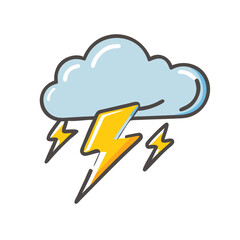 lightning icon, lightning vector illustration-simple illustration of lightning, perfect for lightning logos and icons