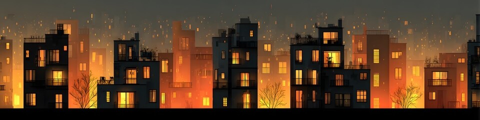 Burning City: A depiction of a city engulfed in flames against a backdrop of a fiery sky.