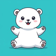 Naklejka premium Polar Cub Bliss