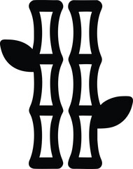 Bamboo Icon Nature Plant Leaves Green Stems