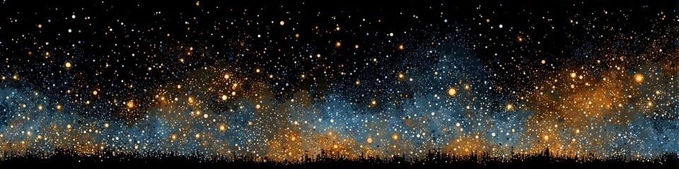 Starlit Canopy: An awe-inspiring, expansive panorama of a star-studded night sky unfurls, with the radiant cosmos shimmering above a dark, tranquil horizon.