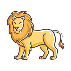 lion icon, lion vector illustration-simple illustration of lion, perfect for lion logos and icons