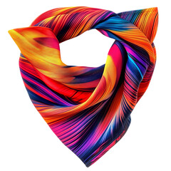 Modern Cooling Bandana with a Dynamic Abstract Digi Isolated on Transparent Background