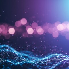 Ethereal Glow: Digital Art in Pink & Blue