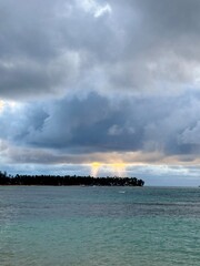 storm clouds over the sea