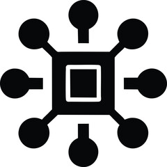 Network Connection Technology Icon Vector Graphic