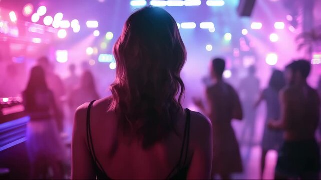 Behind shot of a women on the dance floor