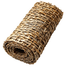 Modern Eco Straw Mat with Refined Natural Texture Isolated on Transparent Background