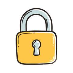 lock icon, lock vector illustration-simple illustration of lock, perfect for lock logos and icons