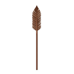 Contemporary Arrow with a Refined Edge in Forest Br Isolated on Transparent Background
