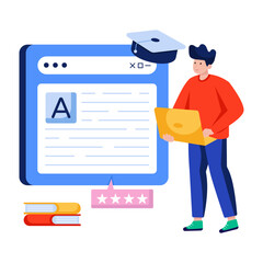 Trendy design illustration of content writing