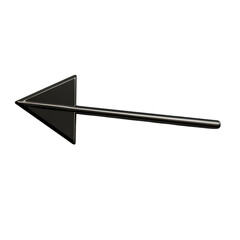Sleek Arrow with Minimalist Finish and Offset Isolated on Transparent Background