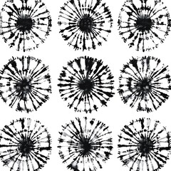 Obraz premium hand drawn sunburst collection, black ink strokes, radiating lines pattern, spiral swirls, minimalist circular designs, sketchy burst elements, organic line weight, rough pencil texture