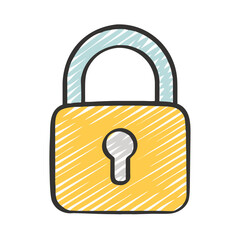 lock icon, lock vector illustration-simple illustration of lock, perfect for lock logos and icons
