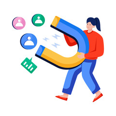 Perfect design illustration of attract customers