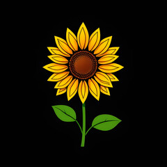 sunflower garden, sunflower digital art, hand drawn sunflower, sunflower motif, decorative sunflower, sunflower icon, sunflower element, sunflower picture, sunflower closeup, blooming sunflower, sunfl