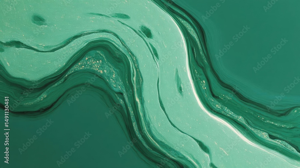 Poster abstract digital art piece that appears to be a close-up of a wave-like pattern. the wave is made up