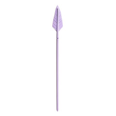 Minimal Arrow with Elegant Simplicity in Light Lave Isolated on Transparent Background