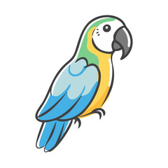 macaw icon, macaw vector illustration-simple illustration of macaw, perfect for macaw logos and icons