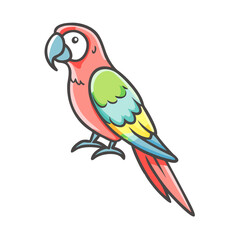 macaw icon, macaw vector illustration-simple illustration of macaw, perfect for macaw logos and icons