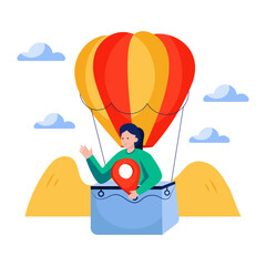 Premium download illustration of hot air balloon