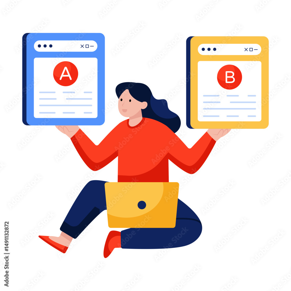 Canvas Prints vector design of a/b test