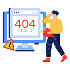 A creative design vector of error 404