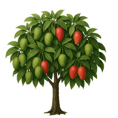 Mango Tree – Lush Green Canopy and Ripe Tropical Fruit